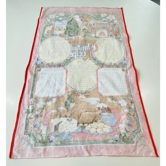 Vintage Vista tea towel, Christmas recipes towel, 100% cotton vintage dishcloth - Picture 8 of 9